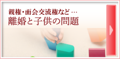 親権・面接交渉権など… 離婚と子供の問題